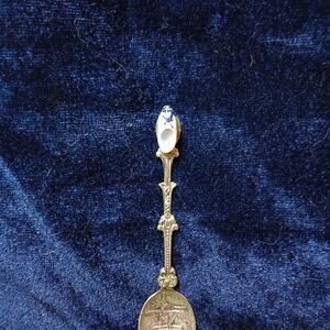 Decorative Blue and Silver Spoon